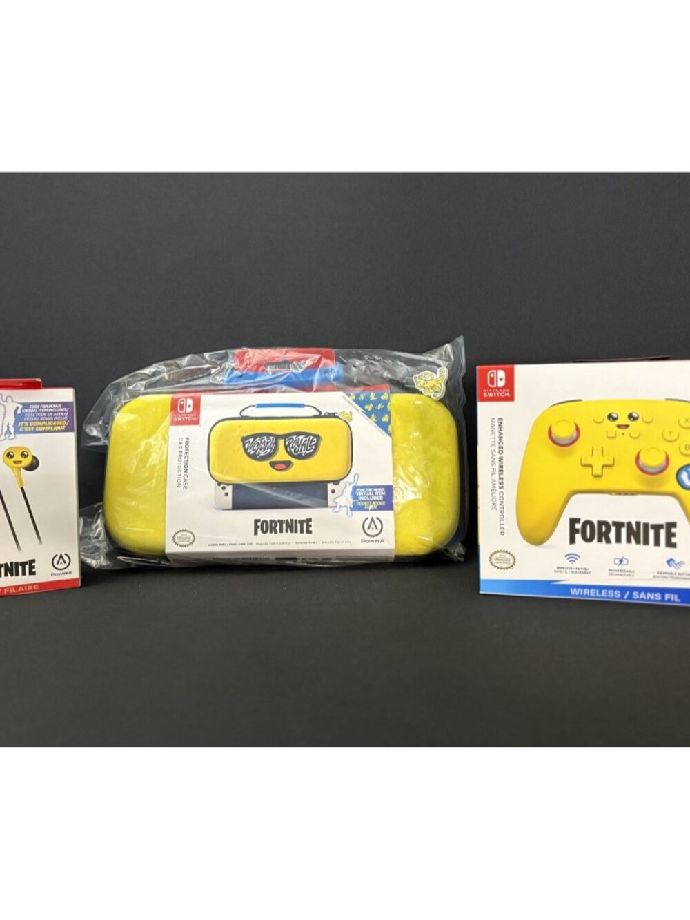 Fortnite Peely Nintendo Switch Bundle Wireless Controller Earbud Case Bonus Code
